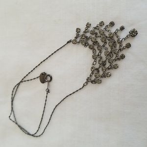 Silver Rhinestone Dainty Necklace